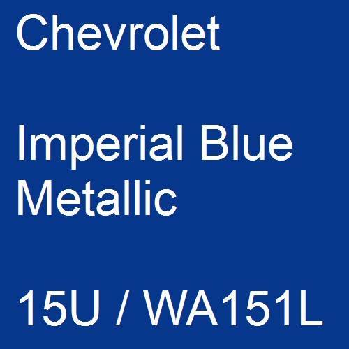 Chevrolet, Imperial Blue Metallic, 15U / WA151L.